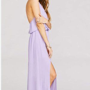 Show Me Your Mumu Heather Halter Dress in Lilac